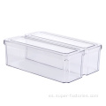 Caja de almacenamiento transparente con tapa para frutas / verduras / carne